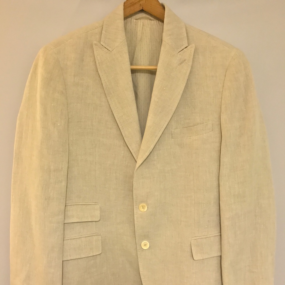 Billy Reid Peak Lapel Hemp/Linen Blazer Jacket 44R